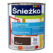 Emalie - Śnieżka Farba emaliowa Supermal akrylowy A502 brązowy MAT 0,4 l - miniaturka - grafika 1