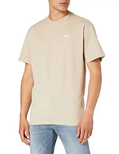 Koszulki męskie - FILA Męski T-shirt z nadrukiem Fonda Oversized Dropped Shoulder, Oxford Tan, XS - grafika 1