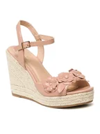 Espadryle damskie - QUAZI Espadryle TS5307-01 Beżowy - miniaturka - grafika 1
