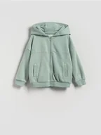 Bluzy i sweterki niemowlęce - Reserved - Bawełniana bluza z kapturem - niebieski - miniaturka - grafika 1