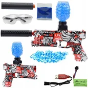 Zabawki militarne - PISTOLET AUTOMAT NA BEZPIECZNE KULKI ŻELOWE KARABIN TŁUMIK - miniaturka - grafika 1