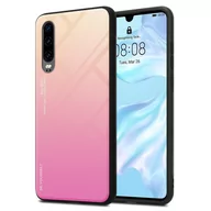 Etui i futerały do telefonów - Pokrowiec Do Huawei P30 Etui w ŻÓŁTO - RÓŻOWY TPU Obudowa Case Cover Plecki Ochronny Cadorabo - miniaturka - grafika 1