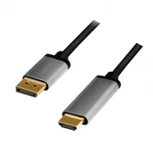 Złącza, przejściówki, adaptery - LogiLink DisplayPort - HDMI 2.0m CDA0107 - miniaturka - grafika 1