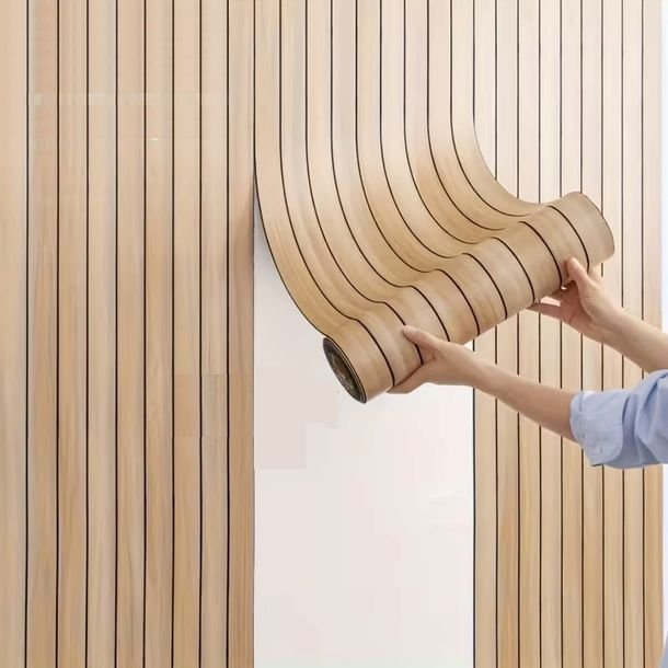 Panel ścienny 3D samoprzylepny wodoodporny 0,4x3m lamele winylowe vinyl