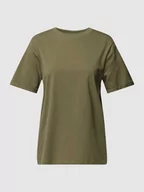 Koszulki i topy damskie - T-shirt w jednolitym kolorze model ‘RIA’ - miniaturka - grafika 1