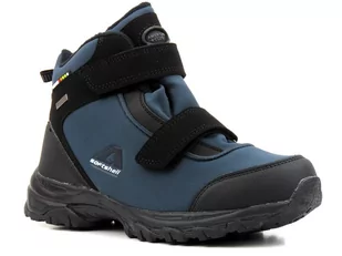 Zimowe trekkingi damskie z softshell - AMERICAN CLUB WT68/21(22), granatowe - Buty trekkingowe damskie - miniaturka - grafika 1