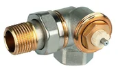 Zawory i kraniki - Zawór termostatyczny, narożny prawy, wkładka SX, 1/2", gwint wewnętrzny, złączka do grzejnika z uszczelnieniem metal-metal - miniaturka - grafika 1