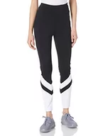 Legginsy - Urban Classics Legginsy damskie Arrow z wysokim stanem, czarny/biały, L - miniaturka - grafika 1