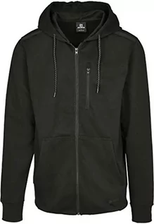 Kurtki męskie - Southpole Męska kurtka Taped Tech Fleece Full Zip Hoody, bluza dla mężczyzn dostępna w 3 kolorach, rozmiary S - XXL, czarny, S - grafika 1