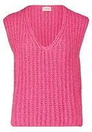 Swetry damskie - Cartoon Damski sweter z dzianiny jednokolorowy, Malinowy Sorbet, 40 - miniaturka - grafika 1