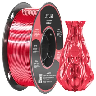 ERYONE Ultra Silk PLA Filament for 3D Printer 1 75mm Tolerance 0 03 mm  1kg  2 2LBS  / Spool - Red - Filamenty i akcesoria do drukarek 3D - miniaturka - grafika 1