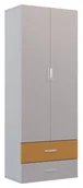 Szafy i szafki dla dzieci - Dziecięca szafa na ubrania z drążkiem kaszmir + żółty S5-G25 - miniaturka - grafika 1