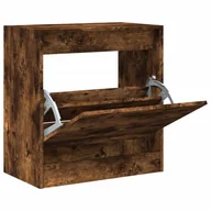 Szafki na buty - vidaXL Szafka na buty dąb wędzony 60x34x63,5 cm materiał drewnopochodny - miniaturka - grafika 1