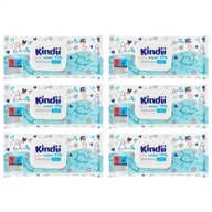 Chusteczki nawilżane - Kindii Pure Water 99% Chusteczki nawilżane dla niemowląt i dzieci zestaw 6 x 60 szt. - miniaturka - grafika 1