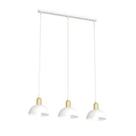 Lampy sufitowe - Moto lampa wisząca 3xE14 biała/złota 1387/3 - miniaturka - grafika 1