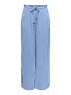 Spodnie sportowe damskie - ONLY Spodnie materiałowe Solvi 15338672 Niebieski Cropped Fit - miniaturka - grafika 1