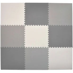 Humbi Duża Mata edukacyjna Grube Puzzle piankowe 180 x 180 x 1 cm XXL 9 sztuk 62 x 62 x 1 cm Kolor szary kremowy grafitowy kremowo-szary - Maty piankowe - miniaturka - grafika 1