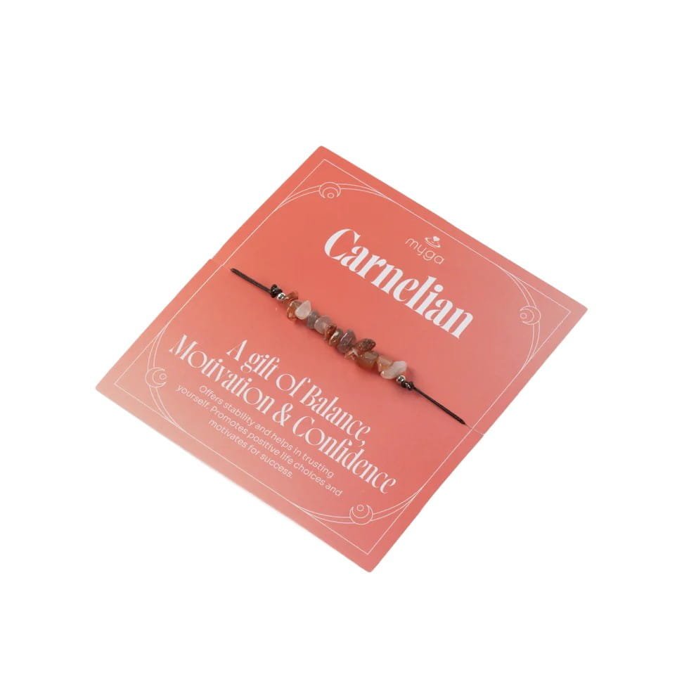 Bransoletka myga Karneol - równowaga, motywacja i pewność siebie