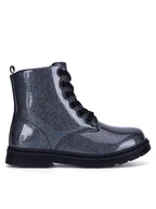 Buty dla dziewczynek - Nelli Blu Trzewiki CM240425-1 Szary - miniaturka - grafika 1