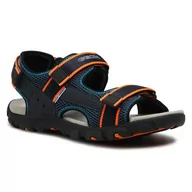 Sandały damskie - Geox Sandały J S.Strada A J1524A 014CE C4324 D Navy/Fluo Orange - miniaturka - grafika 1