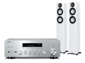 Zestawy stereo - Yamaha R-N600A (srebrny) + Carina FS247.4 (biały) - miniaturka - grafika 1