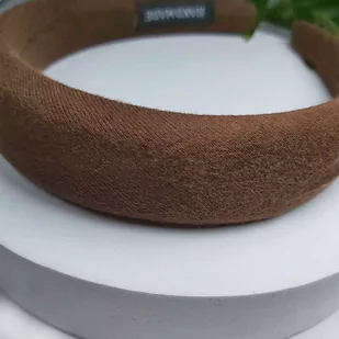 Opaska do włosów ręcznie robiona Yeye Brązowy - Ozdoby do włosów - miniaturka - grafika 1
