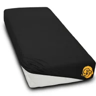 Prześcieradła - Prześcieradło Bawełniane Jersey 140X200Cm Czarny - miniaturka - grafika 1