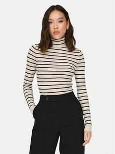 ONLY Golf Karol 15165075 Beżowy Slim Fit - Swetry damskie - miniaturka - grafika 1