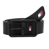 Paski - Pasek męski Tommy Jeans Rev Travel Buckle czarny do spodni skórzany 90 - miniaturka - grafika 1