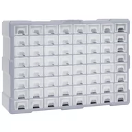 Skrzynki i torby narzędziowe - vidaXL vidaXL Organizer z 64 szufladkami 52x16x37,5 cm 147580 147580 - miniaturka - grafika 1