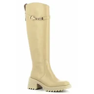 Kozaki damskie - Beżowe kozaki damskie CARINII - Carinii - miniaturka - grafika 1