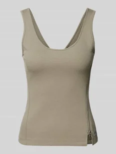 Top z bocznym zamkiem błyskawicznym model ‘Asymmetrical zip’ - Koszulki i topy damskie - miniaturka - grafika 1