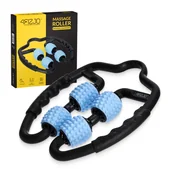 Masażery - Roller masażer zaciskowy z wypustkami do masażu - niebieski - miniaturka - grafika 1