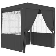 Pawilony ogrodowe - vidaXL Namiot imprezowy ze ściankami, 2,5x2,5 m, antracytowy, 90 g/m - miniaturka - grafika 1