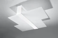 Lampy sufitowe - Sollux Lighting Plafon MASSIMO biały - miniaturka - grafika 1