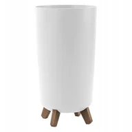Donice - Donica Na Nóżkach Balkon Wysoka Duża Osłonka Na Doniczkę Biała Plastikowa - miniaturka - grafika 1