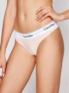 Calvin Klein Underwear Stringi 0000F3786E Różowy - Majtki damskie - miniaturka - grafika 1