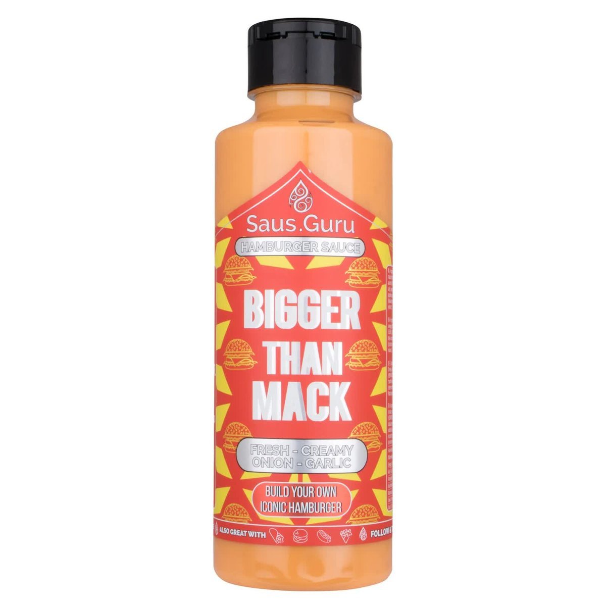 SOS MUSZTARDOWY OSTRY sos do burgerów BIGGER THAN MACK HOT N SPICY 500ml