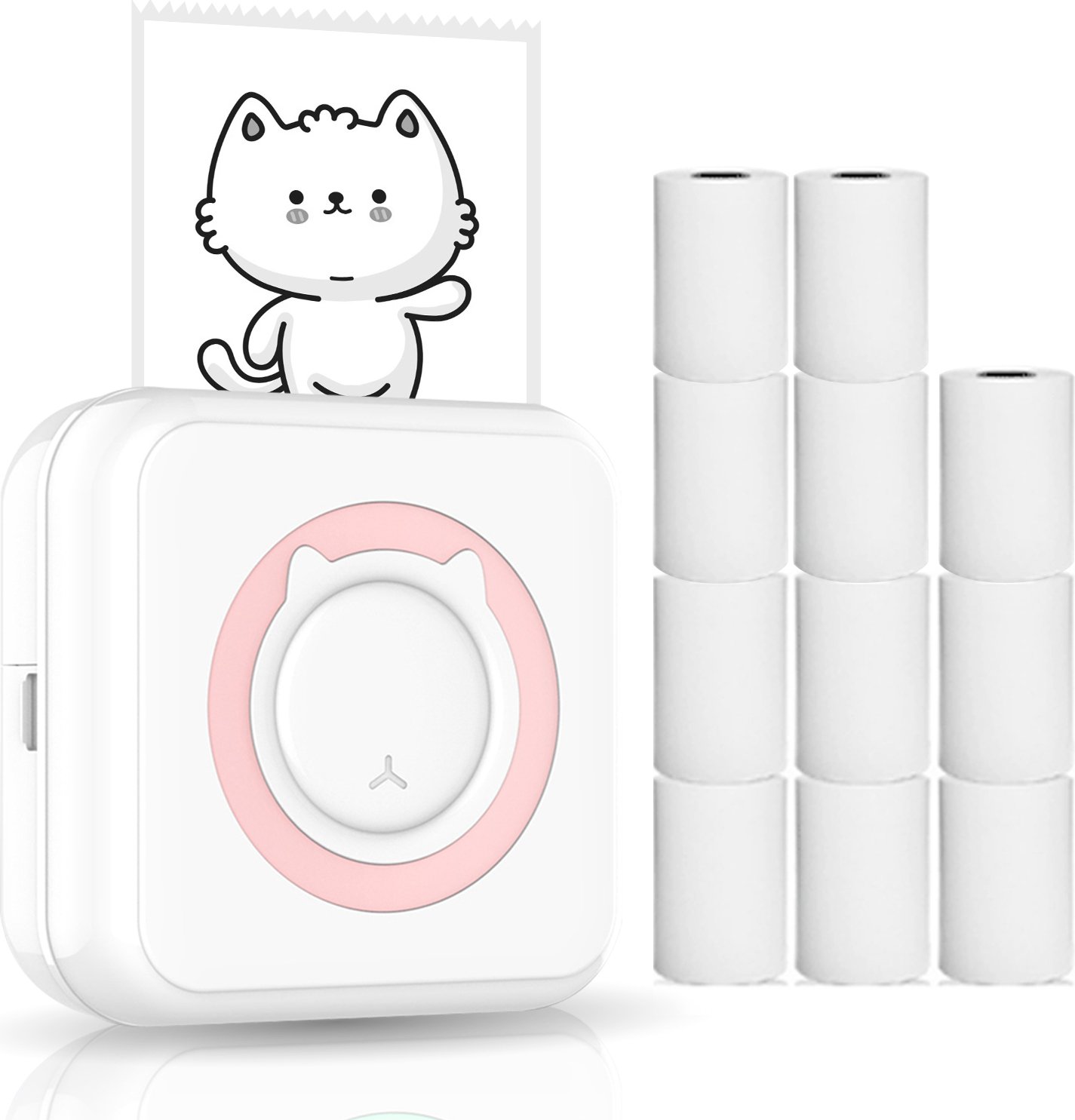 Mini drukarka Drukarka fotograficzna do smartfonów Drukarka termiczna Bluetooth do zdjęć natychmiastowych z 11 papierami termicznymi Kompatybilna z iOS Android