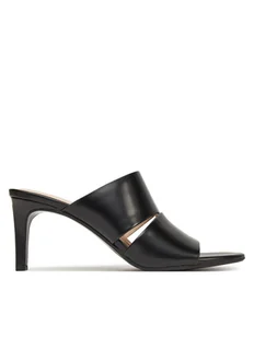 Calvin Klein Klapki Heel Mule 70 - Lth 2 Straps HW0HW02460 Czarny - Klapki i japonki damskie - miniaturka - grafika 1
