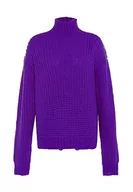 Swetry damskie - gaya Damski sweter z golfem liliowy XL/XXL, liliowy, XL - miniaturka - grafika 1