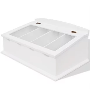 vidaXL vidaXL Pudełko na sztućce w stylu barokowym biały z MDF - Akcesoria do sztućców - miniaturka - grafika 1
