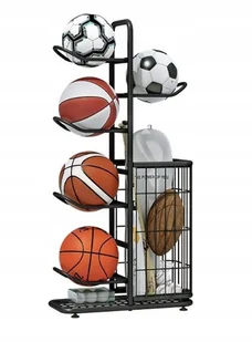 STOJAK NA PIŁKI NA 5 PIŁEK Z KOSZEM - piłka nożna, UCHWYT ORGANIZER prezent - Piłka nożna STOJAK NA PIŁKI NA 5 PIŁEK Z KOSZEM - piłka nożna, UCHWYT ORGANIZER prezent - Piłka nożna - miniaturka - grafika 1