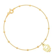 Bransoletki - Bransoletka pozłacana z aniołkiem - miniaturka - grafika 1