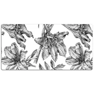 Podkładki na biurko - Mata na biurko Czarno-białe lilie 120x60 cm - miniaturka - grafika 1