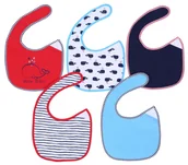 Śliniaki i fartuszki - 5x Czerwono-niebieskie śliniaki - miniaturka - grafika 1