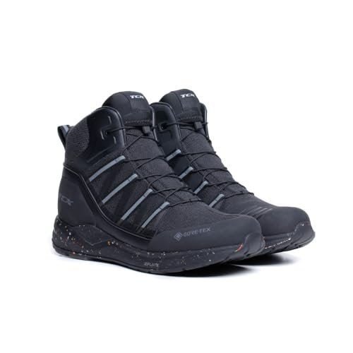 TCX Speedtrek Gore-Tex Casual buty motocyklowe, miejskie buty motocyklowe, dla mężczyzn, czarny/czarny, 45