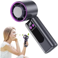 Wentylatory - Przenośny wentylator ręczny, wentylator wiszący na szyi, składany, 199 prędkości wiatru, odpowiedni do podróży, na zewnątrz, do szkoły - miniaturka - grafika 1