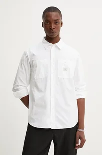 Guess Jeans koszula bawełniana męska kolor biały regular z kołnierzykiem klasycznym M4YH37 WGCF1 - Koszule męskie - miniaturka - grafika 1