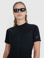 Koszulki rowerowe - 4F Koszulka rowerowa damska - czarna L - miniaturka - grafika 1